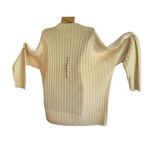 Croft & Barrow XLT Cotton Rayon Blend Cream Beige Mock Turtleneck Men's Sweater